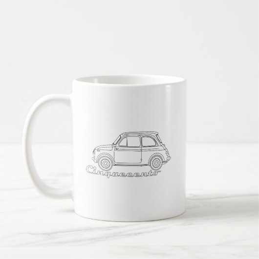 Oldtimer Cinquecento Der PUCH 500 コーヒーマグカップ (左)