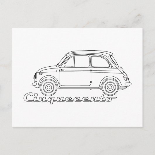 Oldtimer Cinquecento Der PUCH 500 ポストカード (正面)