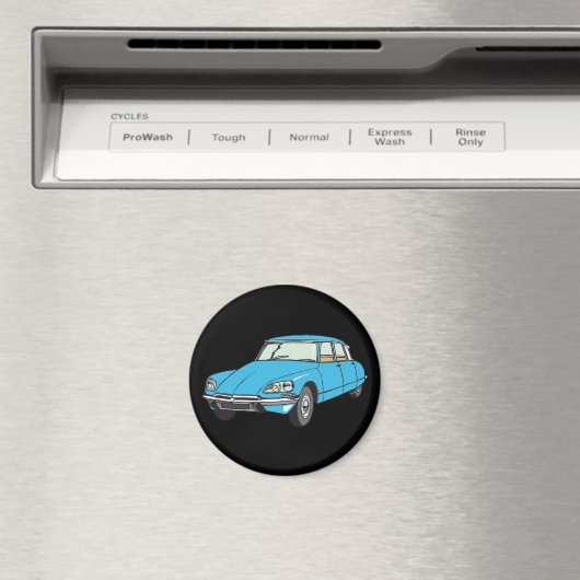 Oldtimer Citroen DS 19 Blau マグネット (インサイチュ (食洗機))