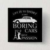 Oldtimer Citroen DS 19 Drive Passion 缶バッジ (正面)