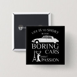 Oldtimer Citroen DS 19 Drive Passion 缶バッジ