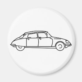 Oldtimer Citroen DS 19 Schwarzeシルエット マグネット
