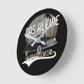 Oldtimer Deutschland自動車組合DKW Kleines Wunder ラウンド壁時計 (傾斜)