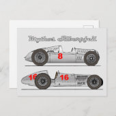 Oldtimer Deutschland 1939 Auto-Union Sielberpfeil ポストカード (正面/裏面)