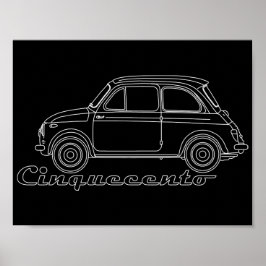 Oldtimer Fiat Cinquecento Der PUCH 500 ポスター