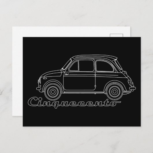 Oldtimer Fiat Cinquecento Der PUCH 500 Postkarte ポストカード (正面/裏面)