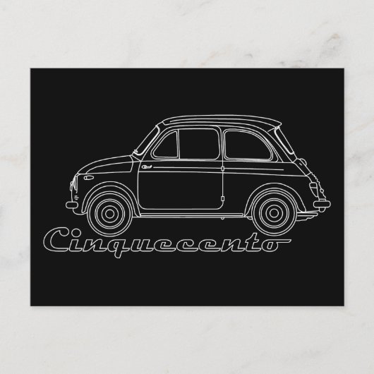 Oldtimer Fiat Cinquecento Der PUCH 500 Postkarte ポストカード (正面)