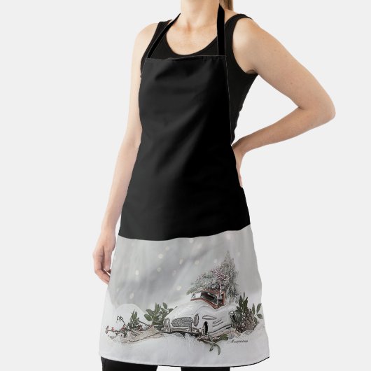 Oldtimer im Schnee エプロン (インサイチュ)