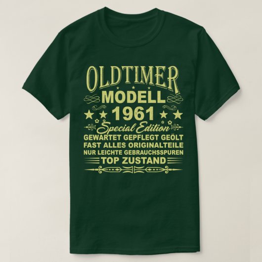 OLDTIMER MODELL BAUJAHR 1961 Tシャツ (デザイン正面)