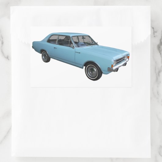 Oldtimer Opel Rekord 長方形シール (バッグ)