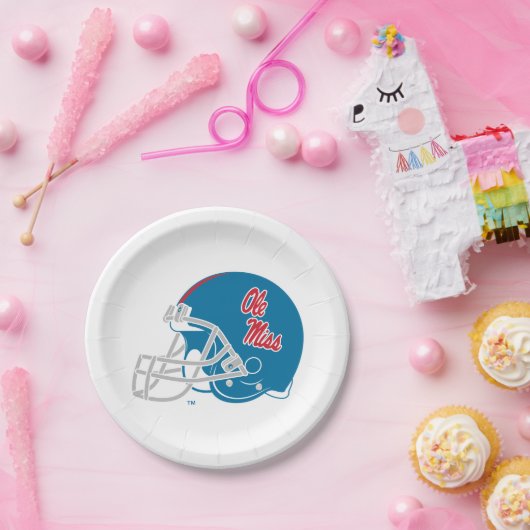 OLEサッカー恋しく思ヘルメット |淡い青 ペーパープレート (パーティー)