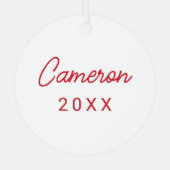 OLEサッカー恋しく思ヘルメット |淡い青 メタルオーナメント (裏面)