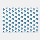 OLEサッカー恋しく思ヘルメット |淡い青 ラッピングペーパーシート (正面2)