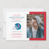 OLEサッカー恋しく思ヘルメット |淡い青 案内状 (正面)