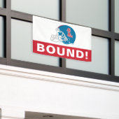 OLEサッカー恋しく思ヘルメット |淡い青 横断幕 (ビルの外側)