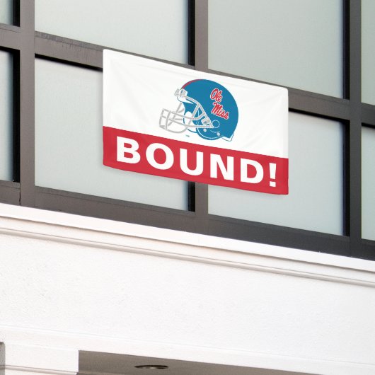 OLEサッカー恋しく思ヘルメット |淡い青 横断幕 (ビルの外側)