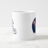 OLEサッカー恋しく思ヘルメット |濃い青 ジャンボコーヒーマグカップ (正面)