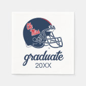 OLEサッカー恋しく思ヘルメット |濃い青 スタンダードカクテルナプキン (正面)