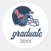 OLEサッカー恋しく思ヘルメット |濃い青 ラウンドシール (正面)