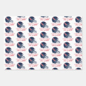 OLEサッカー恋しく思ヘルメット |濃い青 ラッピングペーパーシート (正面2)