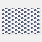 OLEサッカー恋しく思ヘルメット |濃い青 ラッピングペーパーシート (正面3)