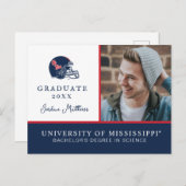 OLEサッカー恋しく思ヘルメット |濃い青 案内ポストカード (正面/裏面)