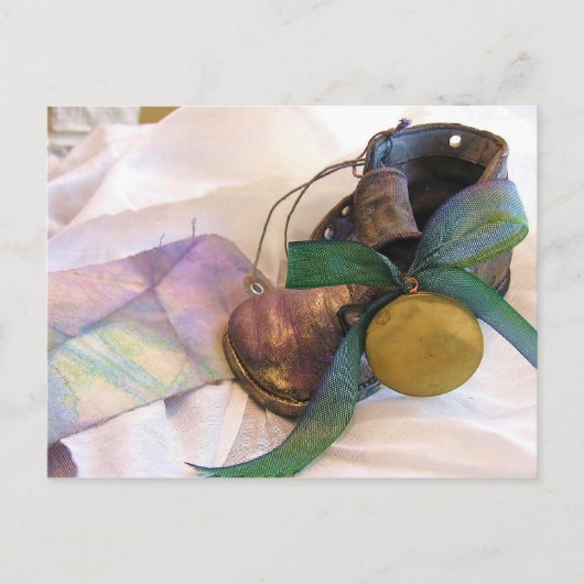 OLEタイムベビーシューズ&ロケット ポストカード (正面)