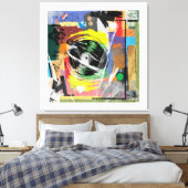 OLEレコードプレーヤー キャンバスプリント (インサイチュ (寝室))