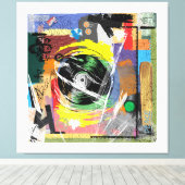 OLEレコードプレーヤー キャンバスプリント (インサイチュ (ウッドフロア))