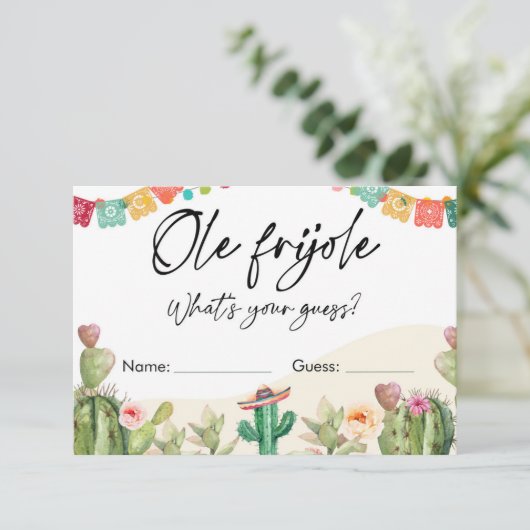 Ole Frijoleシャワーゲームカードの数を推測 エンクロージャーカード (スタンド正面)