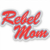 Ole Miss - リベル ママ レッド ステッカー シール (正面)