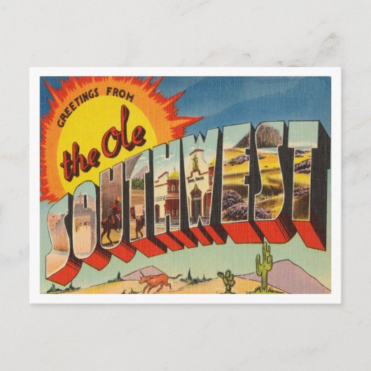 Ole Southwest Vintage Travelからの挨拶 ポストカード (正面)
