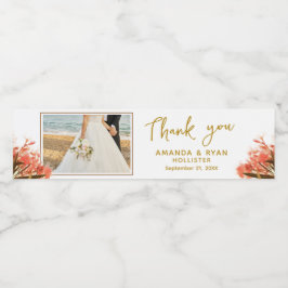 Oleander Flowers 結婚's Thank you Script Photo ペットボトルラベル