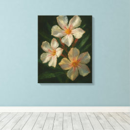 Oleander: Toxic Elegance Impressionist Oil Art キャンバスプリント