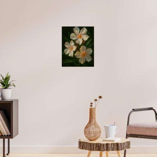 Oleander: Toxic Elegance Impressionist Oil Art ポスター (リビング3)