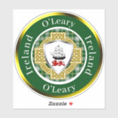O'Leary Irish Shield/Celtic Cross Personalized シール (シート)