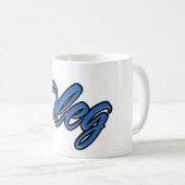 Oleg Vorname Name blue Tasse Kaffeetasse コーヒーマグカップ (正面右)