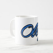 Oleg Vorname Name blue Tasse Kaffeetasse コーヒーマグカップ (正面左)