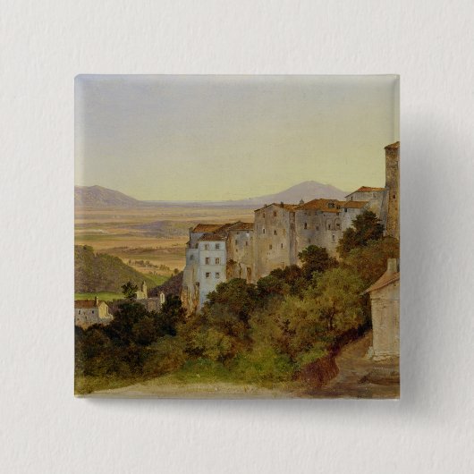 Olevano 1821-24年の眺め 缶バッジ (正面)