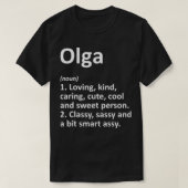 OLGA定義パーソナライズされた名おもしろい誕生日G Tシャツ (デザイン正面)
