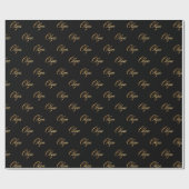 Olga gold Design Lettering Geschenkpapier ラッピングペーパー (フラット)