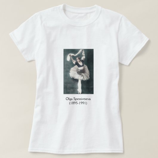 Olga Spessivtseva Russian Ballerina Tee Shirt Tシャツ (デザイン正面)