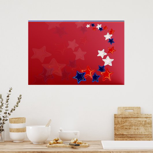 Ol'Glory Starsポスター ポスター (キッチン)