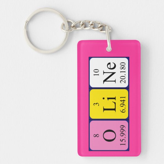 Oline期別テーブル名キーリング キーホルダー (正面)