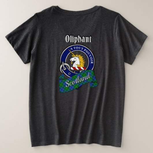 Oliphant Clan Badge Women's Back プラスサイズTシャツ (デザイン裏面)