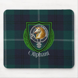 Oliphant Scottish Clan Tartan and Crest  マウスパッド