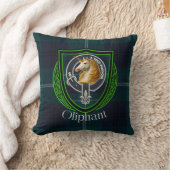 Oliphant Scottish Clan Tartan & Crest クッション (ブランケット)
