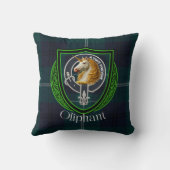Oliphant Scottish Clan Tartan & Crest クッション (裏面)