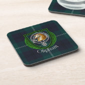 Oliphant Scottish Clan Tartan & Crest コースター (左側)