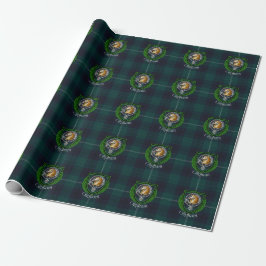 Oliphant Scottish Clan Tartan & Crest ラッピングペーパー